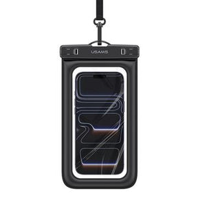 Usams YD017 universelt IPX8-vandtæt etui - 7.2" - sort