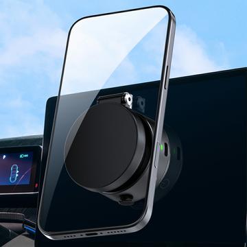V1 Universal biltelefonholder med elektrisk vakuumsug - sort
