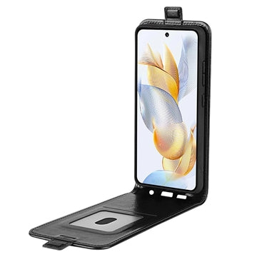 Honor 90 Vertikal Flip Taske med Kortholder - Sort