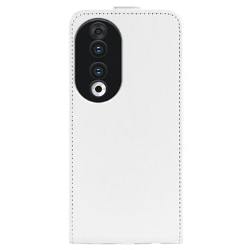 Honor 90 Vertikal Flip Taske med Kortholder - Hvid