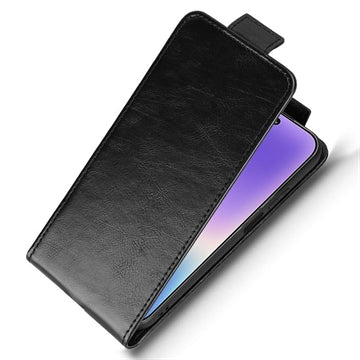 Huawei Pura 90 lodret flip-etui med stativ - sort