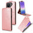 Huawei Pura 90 lodret flip-etui med stativ - rosaguld