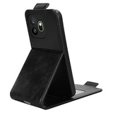 OnePlus 15T lodret flip-etui med stativ - sort