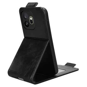 OnePlus 15T lodret flip-etui med stativ - sort