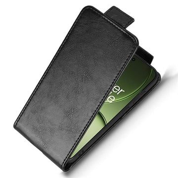 OnePlus 15T lodret flip-etui med stativ - sort