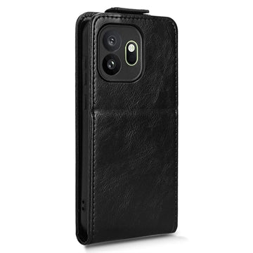 OnePlus 15T lodret flip-etui med stativ - sort