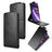 OnePlus Ace 6 Ultra lodret flip-etui med stativ - sort