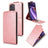 OnePlus Ace 6 Ultra lodret flip-etui med stativ - rosaguld