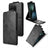 Sony Xperia 1 VIII lodret flip-etui med stativ - sort