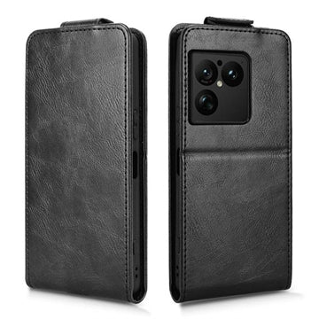 Sony Xperia 1 VIII lodret flip-etui med stativ - sort