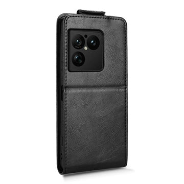 Sony Xperia 1 VIII lodret flip-etui med stativ - sort