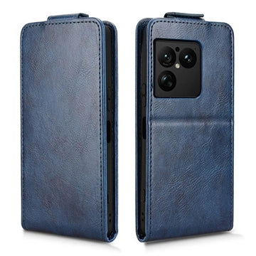 Sony Xperia 1 VIII lodret flip-etui med stativ - mørkeblå