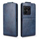 Sony Xperia 1 VIII lodret flip-etui med stativ - mørkeblå