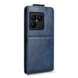 Sony Xperia 1 VIII lodret flip-etui med stativ - mørkeblå