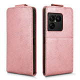 Sony Xperia 1 VIII lodret flip-etui med stativ - rosaguld