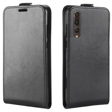 Huawei P20 Pro Flip Taske med Kortholder - Sort