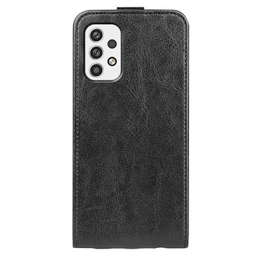 Samsung Galaxy A23 5G Vertikal Flip Taske med Kortholder - Sort