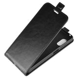 Samsung Galaxy Xcover Pro Vertikal Flip Taske med Kortholder - Sort