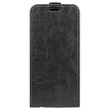 iPhone 15 Vertikal Flip Taske med Kortholder - Sort