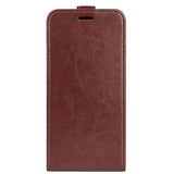 iPhone 15 Pro Vertikal Flip Taske med Kortholder - Brun