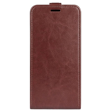iPhone 15 Pro Max Vertikal Flip Taske med Kortholder - Brun