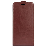 iPhone 15 Pro Max Vertikal Flip Taske med Kortholder - Brun
