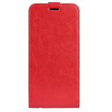iPhone 15 Pro Vertikal Flip Taske med Kortholder - Rød