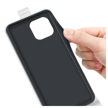 iPhone 15 Vertikal Flip Taske med Kortholder - Hvid