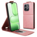Honor 600 Lite lodret flip-etui med stativ - rosaguld
