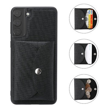 Vili T Samsung Galaxy S21+ 5G Cover med Magnetisk Pung - Sort