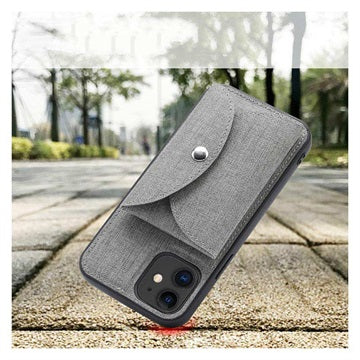 Vili T iPhone 12/12 Pro Cover med Magnetisk Pung - Grå