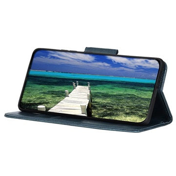 Vintage Series Samsung Galaxy A22 5G, Galaxy F42 5G Etui med Pung - Blå