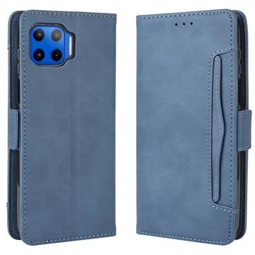 Vintage Series Motorola Moto G 5G Plus Pung med Kortholder - Blå