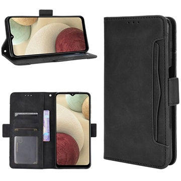 Vintage Series Samsung Galaxy M12 Pung med Kortholder - Sort