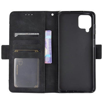 Vintage Series Samsung Galaxy M12 Pung med Kortholder - Sort