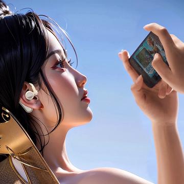 Vsidea V36 Bluetooth-headset med megabas - Beige