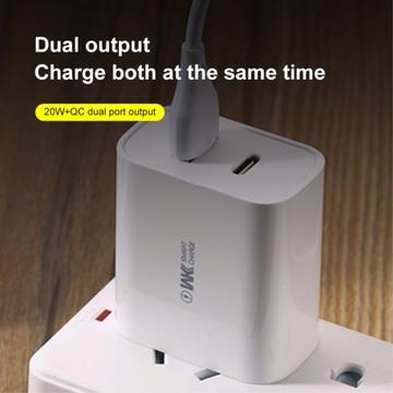WK WP-U53 20W PD-vægoplader til hurtig opladning - hvid