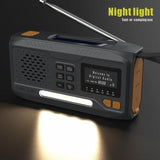 WR-6B Solar-håndsving nødradio DAB med LED-lommelygte - sort