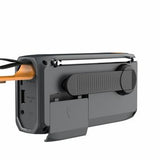 WR-6B Solar-håndsving nødradio DAB med LED-lommelygte - sort