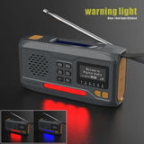 WR-6B Solar-håndsving nødradio DAB med LED-lommelygte - sort