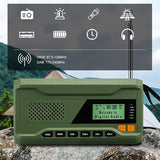 Bærbar Solar Håndsving Nødradio m. LED Lommelygte, Powerbank WR-6D - DAB/FM, 4500mAh