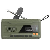 Bærbar Solar Håndsving Nødradio m. LED Lommelygte, Powerbank WR-6D - DAB/FM, 4500mAh