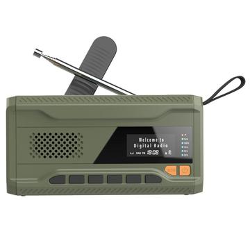 Bærbar Solar Håndsving Nødradio m. LED Lommelygte, Powerbank WR-6D - DAB/FM, 4500mAh
