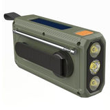 Bærbar Solar Håndsving Nødradio m. LED Lommelygte, Powerbank WR-6D - DAB/FM, 4500mAh