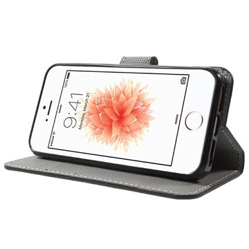 iPhone 5 / 5S / SE Pung Taske - Sommerfugle / Cirkler
