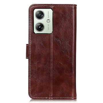 Motorola Moto G54 Pung Taske med Magnetisk Lukning - Brun