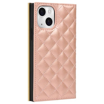 iPhone 13 Pung Taske med Makeup Spejl - Rødguld