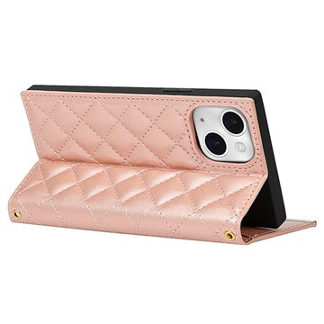 iPhone 13 Pung Taske med Makeup Spejl - Rødguld