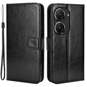 Asus Zenfone 9 Pung Taske med Magnetisk Lukning - Sort