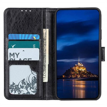 Samsung Galaxy A21s Pung Taske med Magnetisk Lukning - Sort